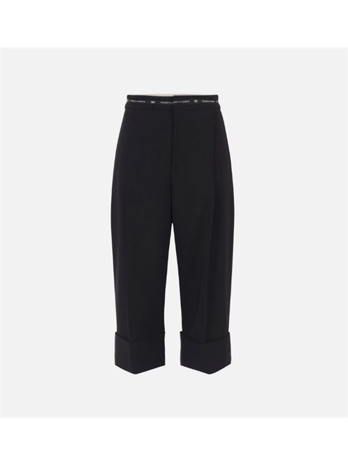 BERMUDA SHORTS WITH LOGO TAPE ELISABETTA FRANCHI | PA11656E2110 Nero